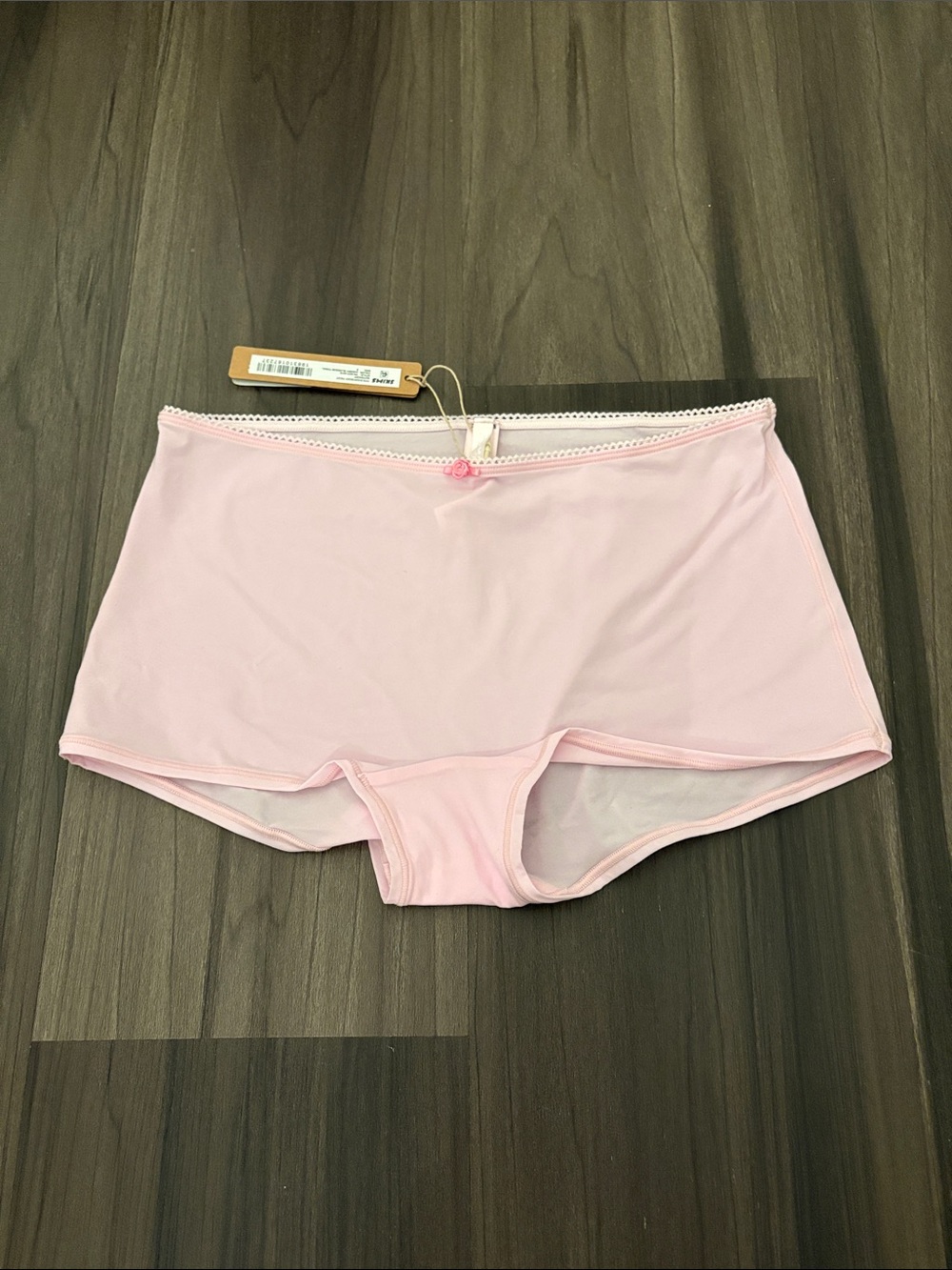 SKIMS Fits Everybody Picot Boyshort Panty - cherry blossom tonal